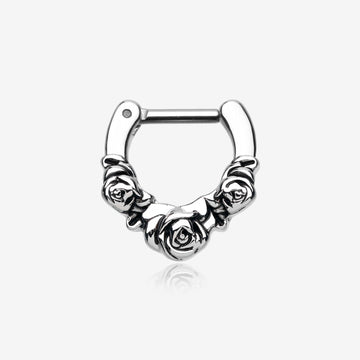 Rose Garden Icon Septum Clicker-Steel